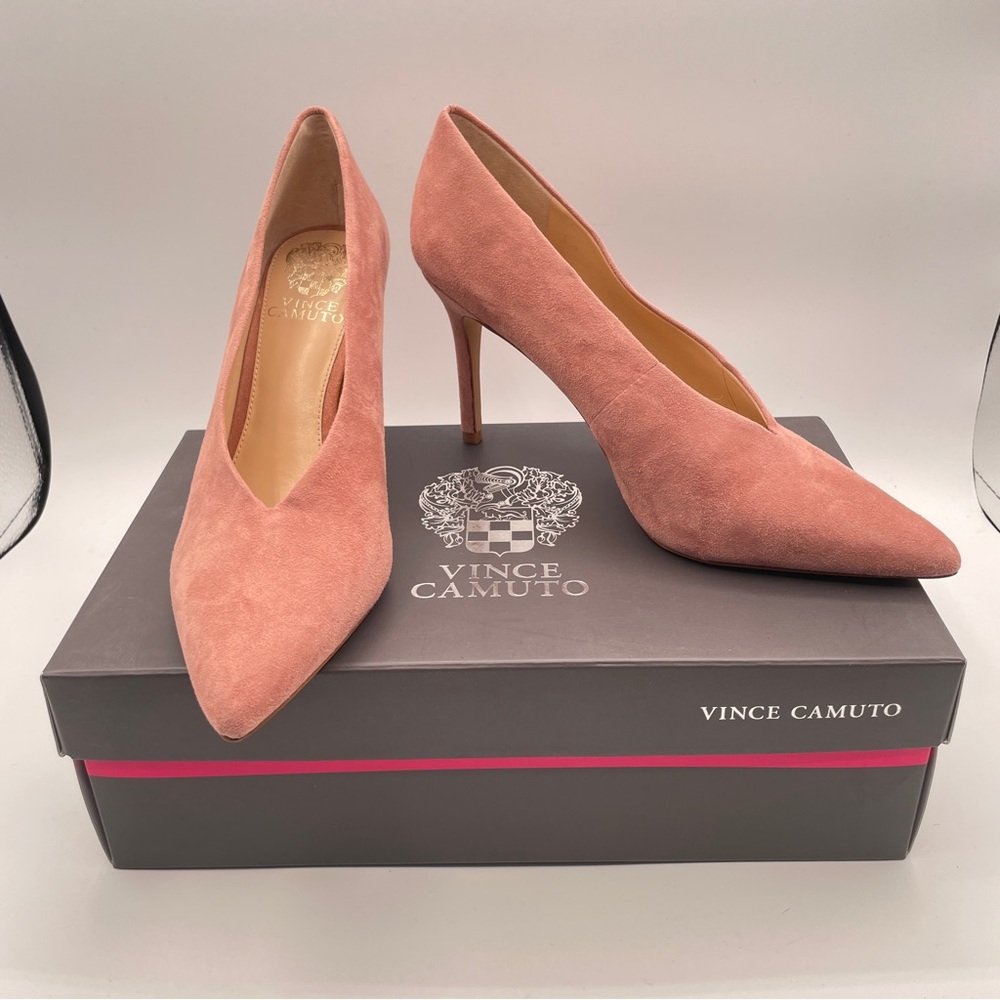 Vince Camuto Ankia Women's Mauve Suede Heels Stilettos Size 7M In Box